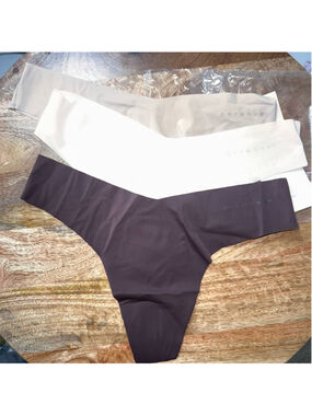 Women's H&M MOVE DryMove Thong Panties M Brown White